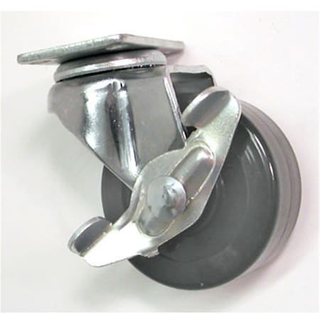Hd 4 in. Swivel Plate Industrial Caster With Brake 255 lbs. Load Rating JH4 SB